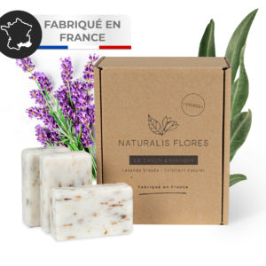 Savon pour le visage au lavandin avec des exfoliants naturel de fleurs de la marque NATURALIS FLORES®