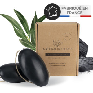 Savon mains au charbon végétal activé et huile essentielle de Gurjum de la marque NATURALIS FLORES®